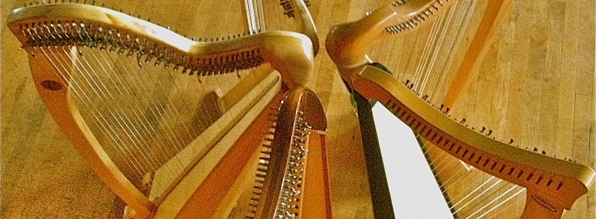 image of 5 harps